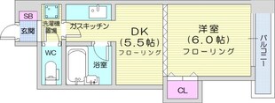 すすきの駅 徒歩9分 6階の物件間取画像